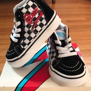 Vans sk8-Hi Zip Bowie checkerboard size 4.0T